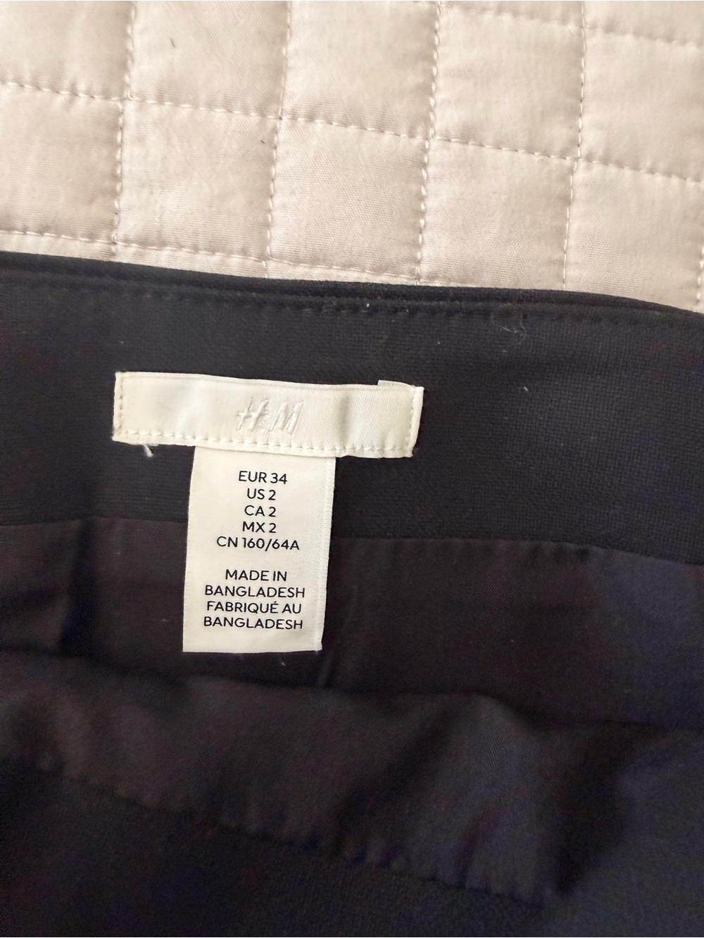 H&M Black Mini Skirt with Gold Accent Buckle - Picture 2 of 4